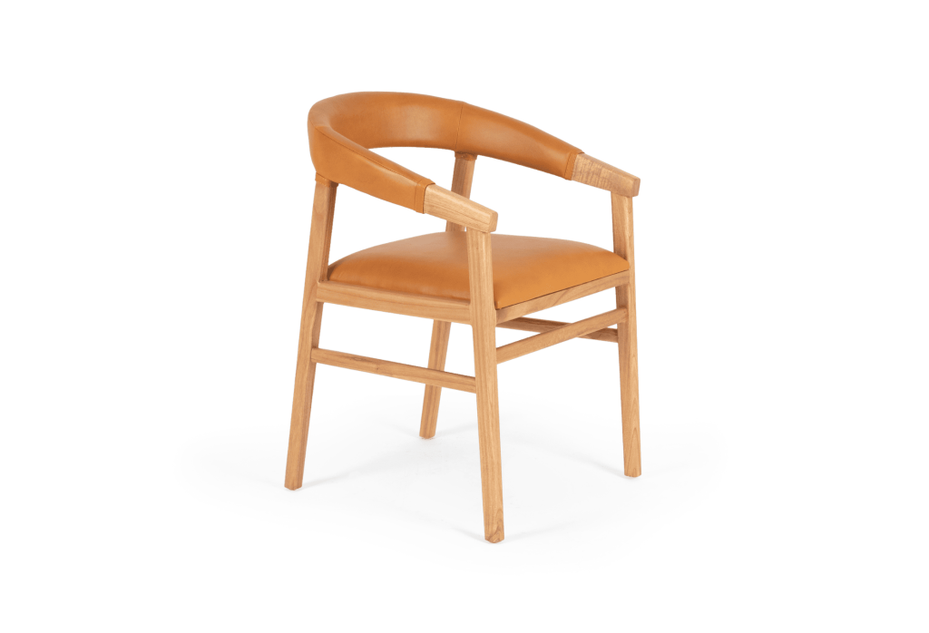 CH 47. OSCAR Chair Natural Leather Angle