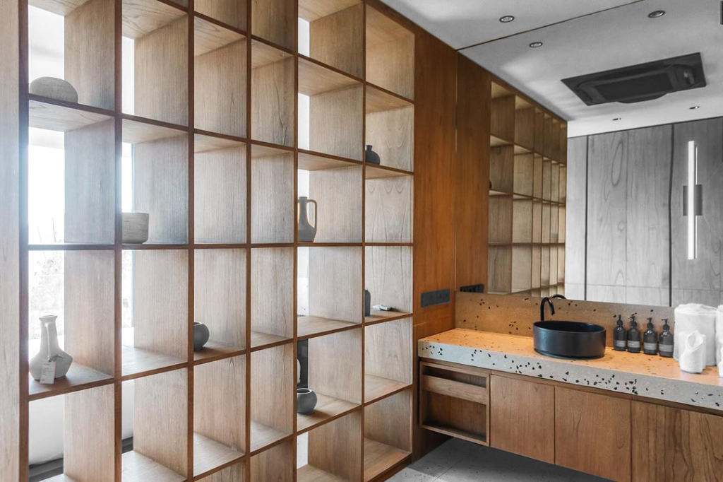 Custom Bathroom Vanity Shelf Layang