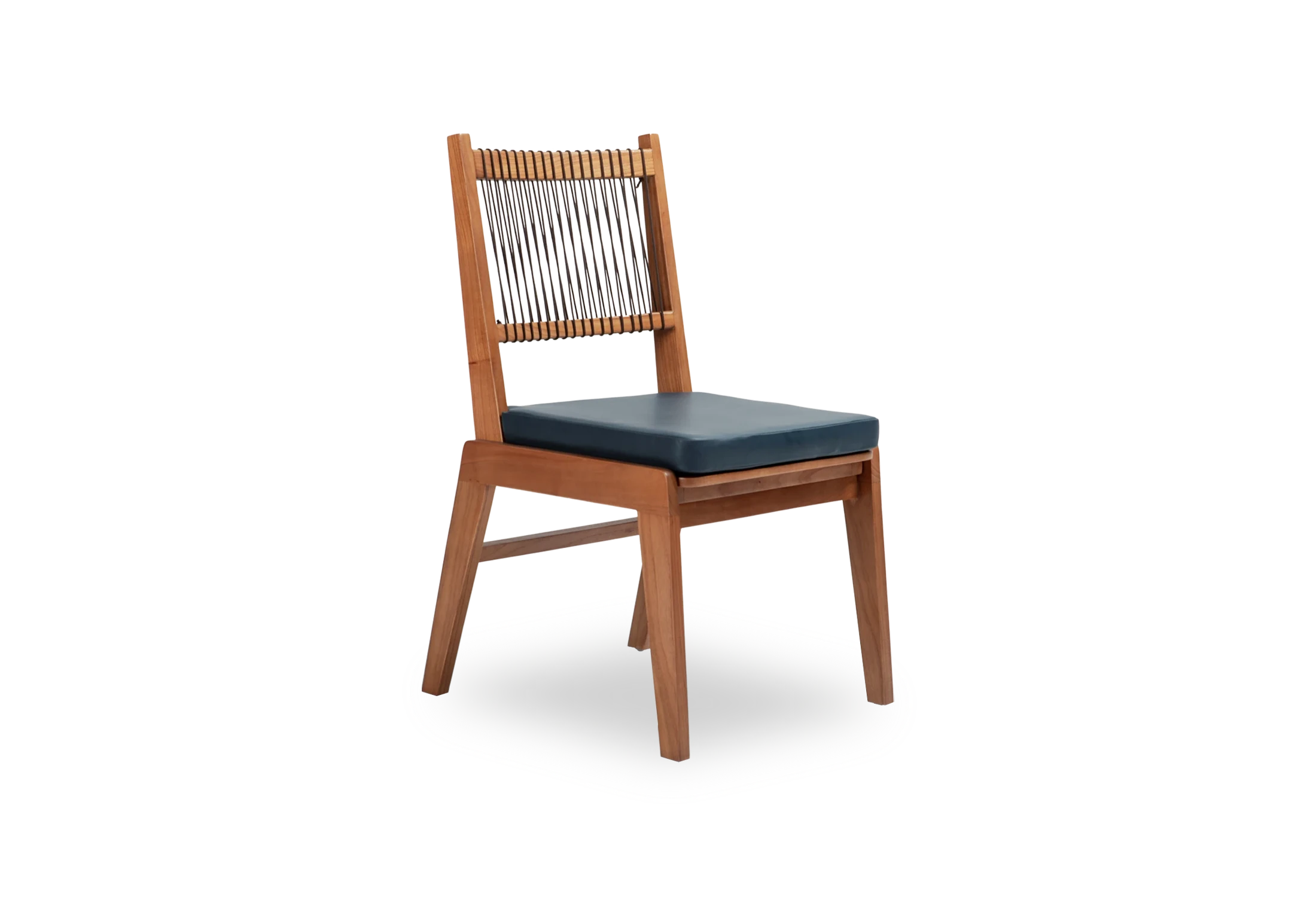 1-Tabu-Design-CH142-AK Chair-Teak-Petrol-Blue-leather-1