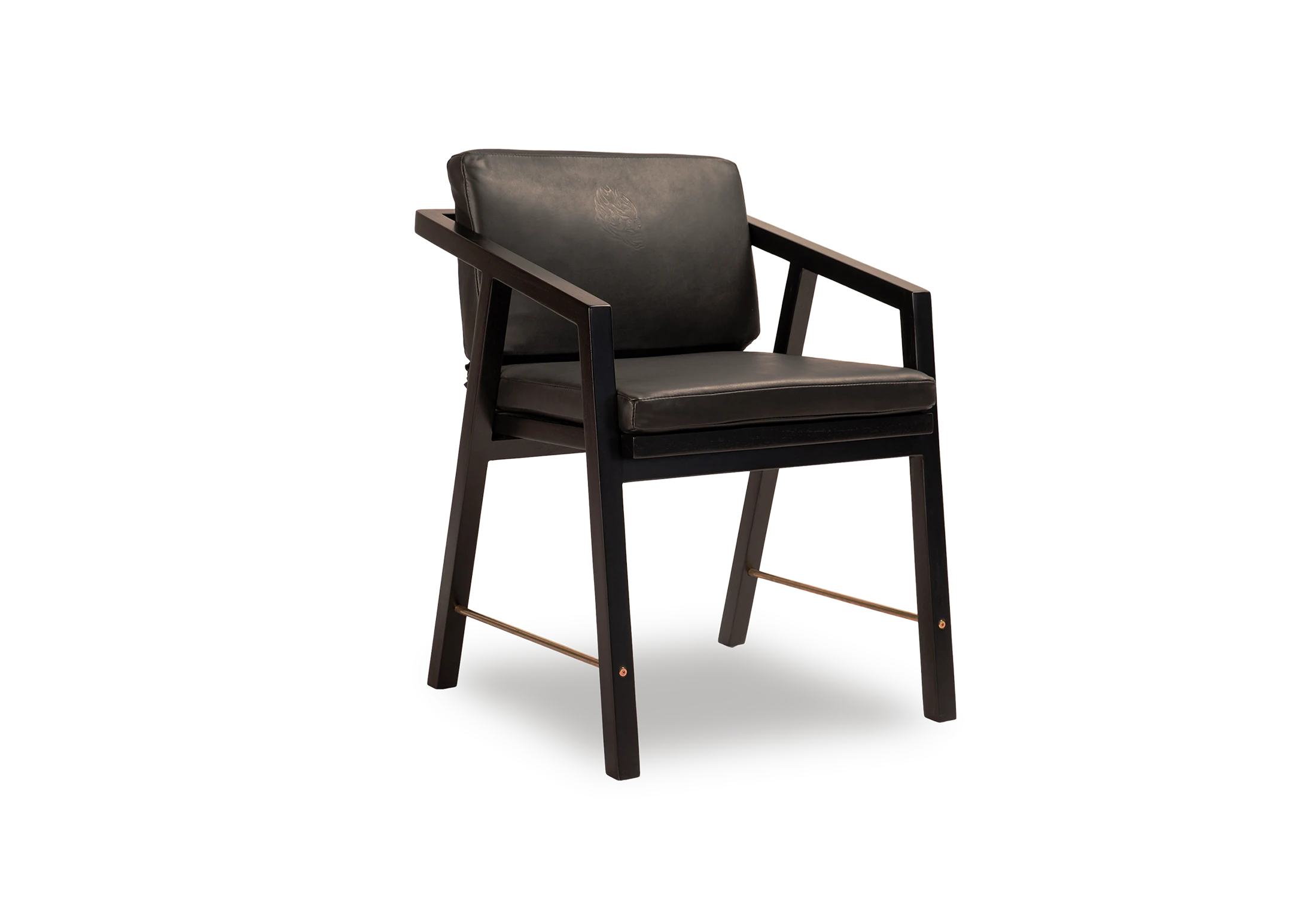 1-Tabu-Design-CH20L-TS-Armchair-Teak-Black-Leather-45-angle
