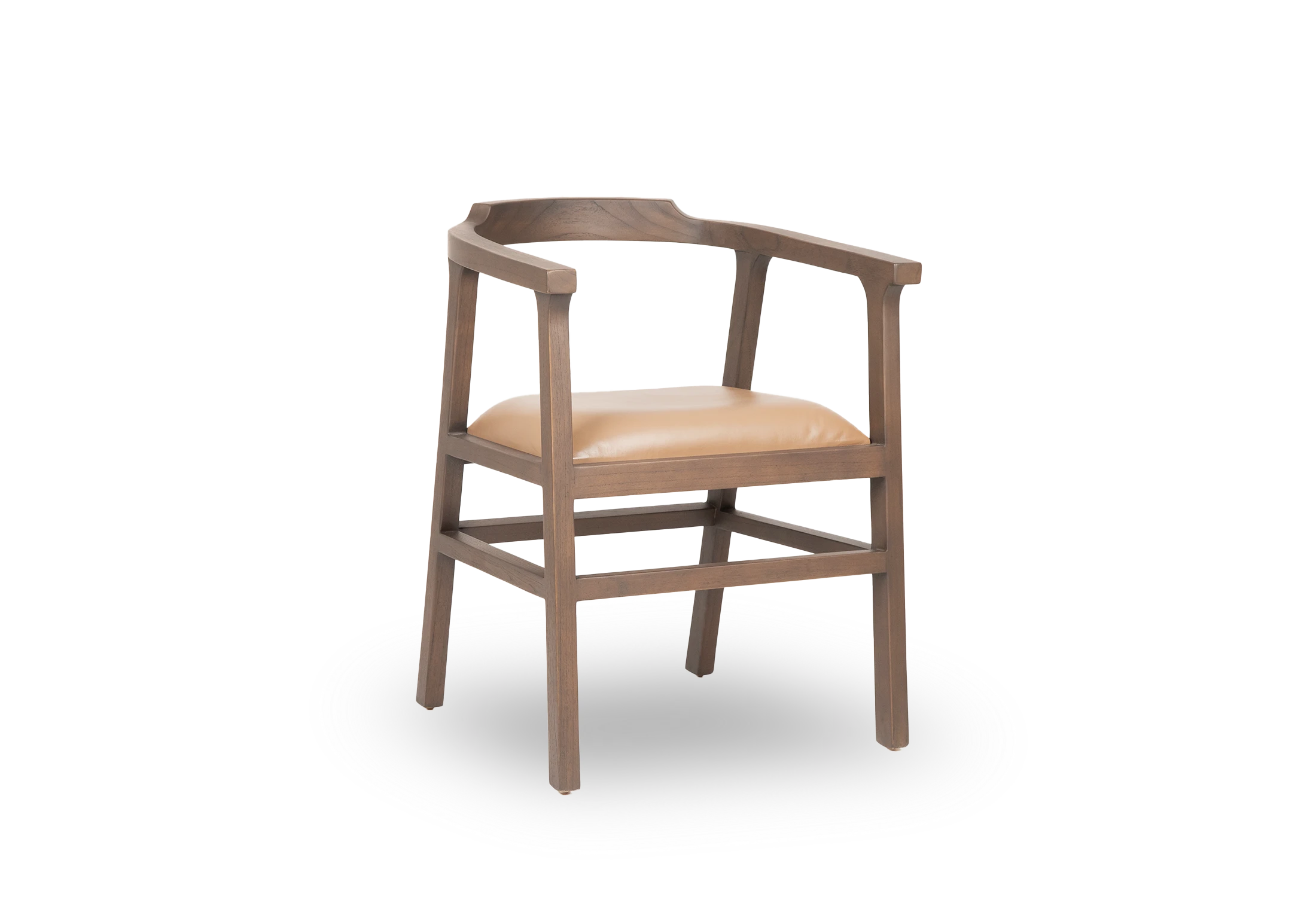 1-Tabu-Design-CH88-NAGA-Armchair-Grey-Wood-Beige-Leather-1