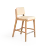 MUS Bar Stool - Wood Ivory Leather