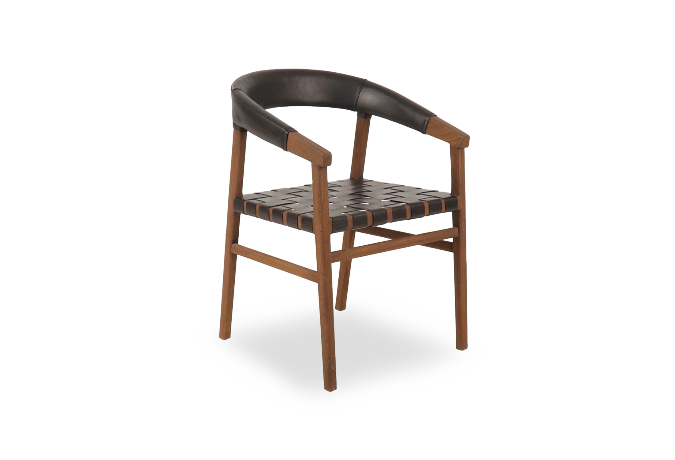 2-Tabu-Design-CH47L-OSCAR-Chair-Dark-Wood-Black-Woven-Leather-backrest-1