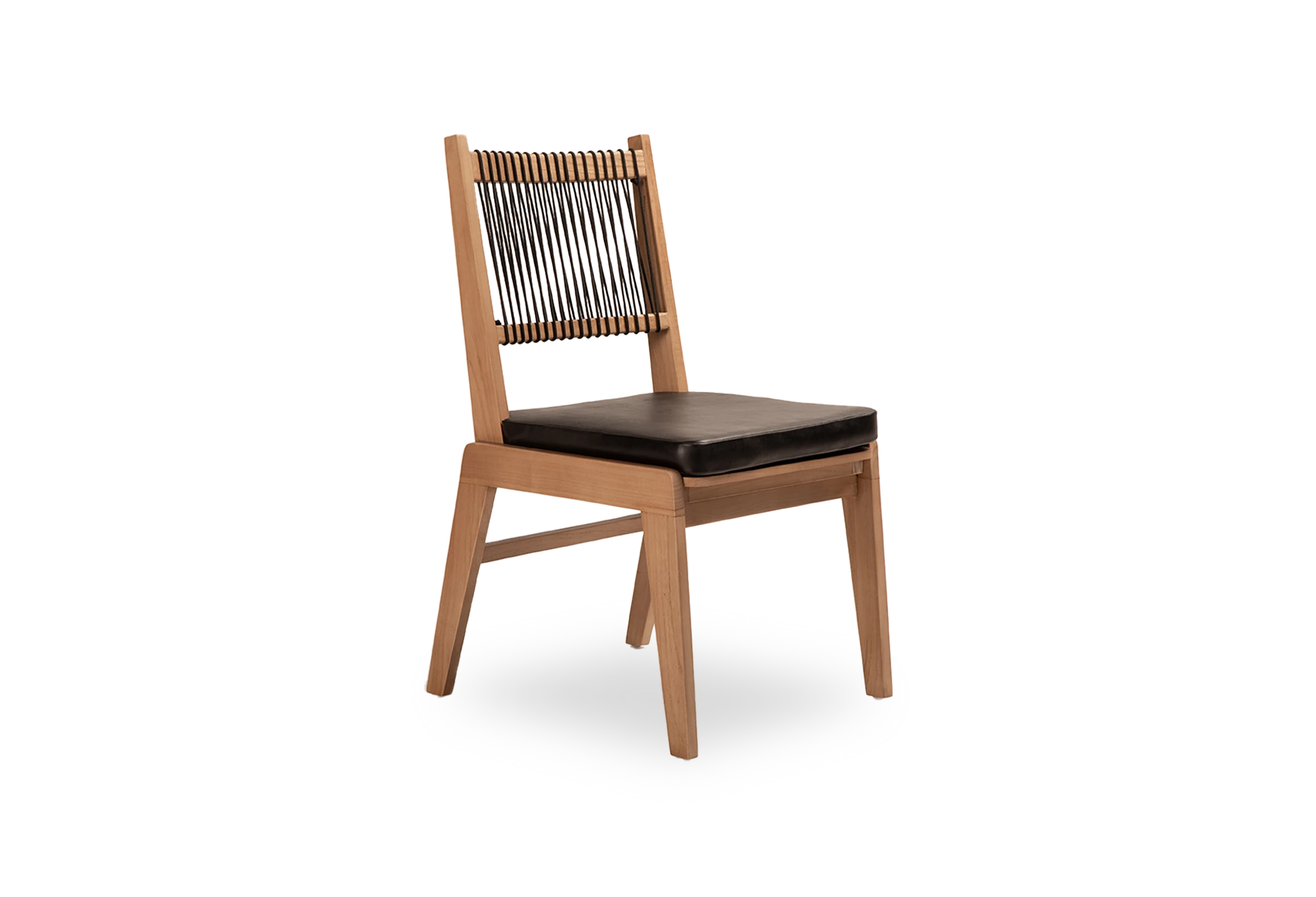 3-Tabu-Design-CH142-AK Chair-Teak-Black-leather-1