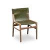 TOKYO Chair - Teak Olive Green Leather