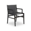 TOKYO Chair - Armchair Black Teak Black Leather