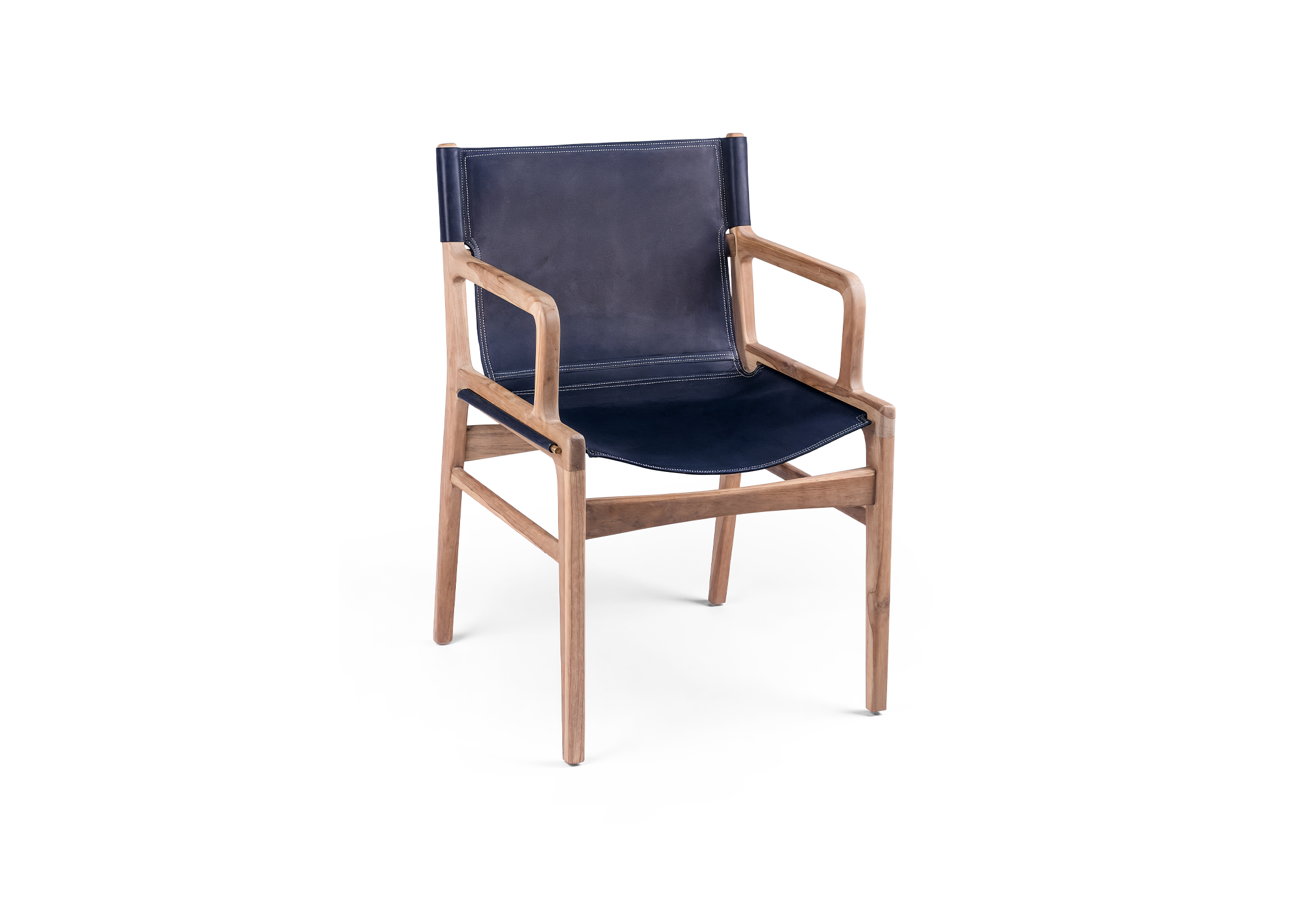 6-Tabu-Design-CH85-TOKYO-Armchair-Teak-Petrol-Blue-Leather-1