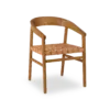 Oscar Chair - Wood Sand Woven Leather