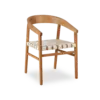 Oscar Chair - Wood Ivory Woven Leather