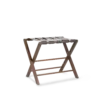 OSCAR Luggage Rack - Dark teak black leather