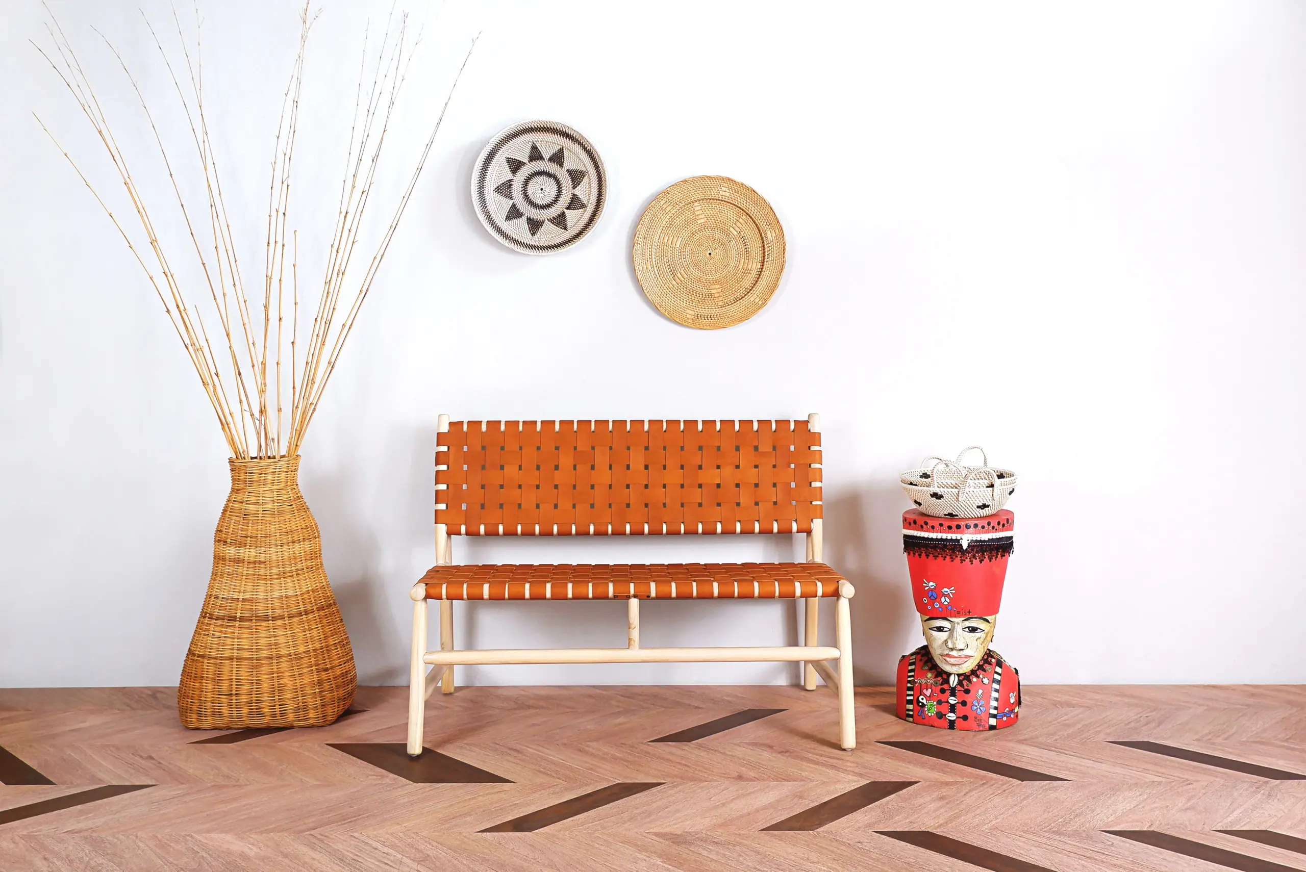 Tabu-Design-BEN28-SOHO-Bench-Backrest-teak-woven-leather-ambiance