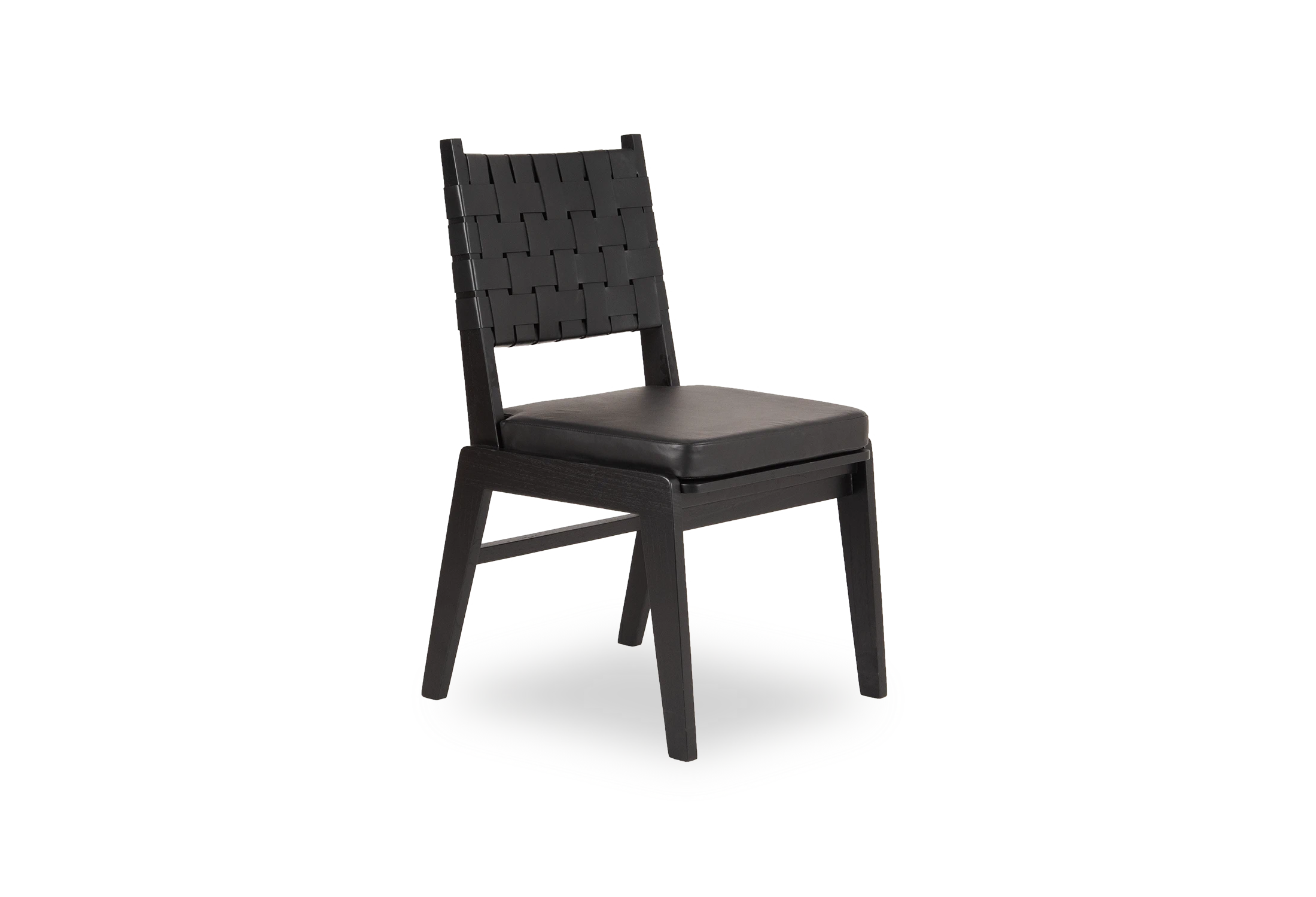 Tabu-Design-CH142-AK Chair-Teak-Black-woven-leather-1