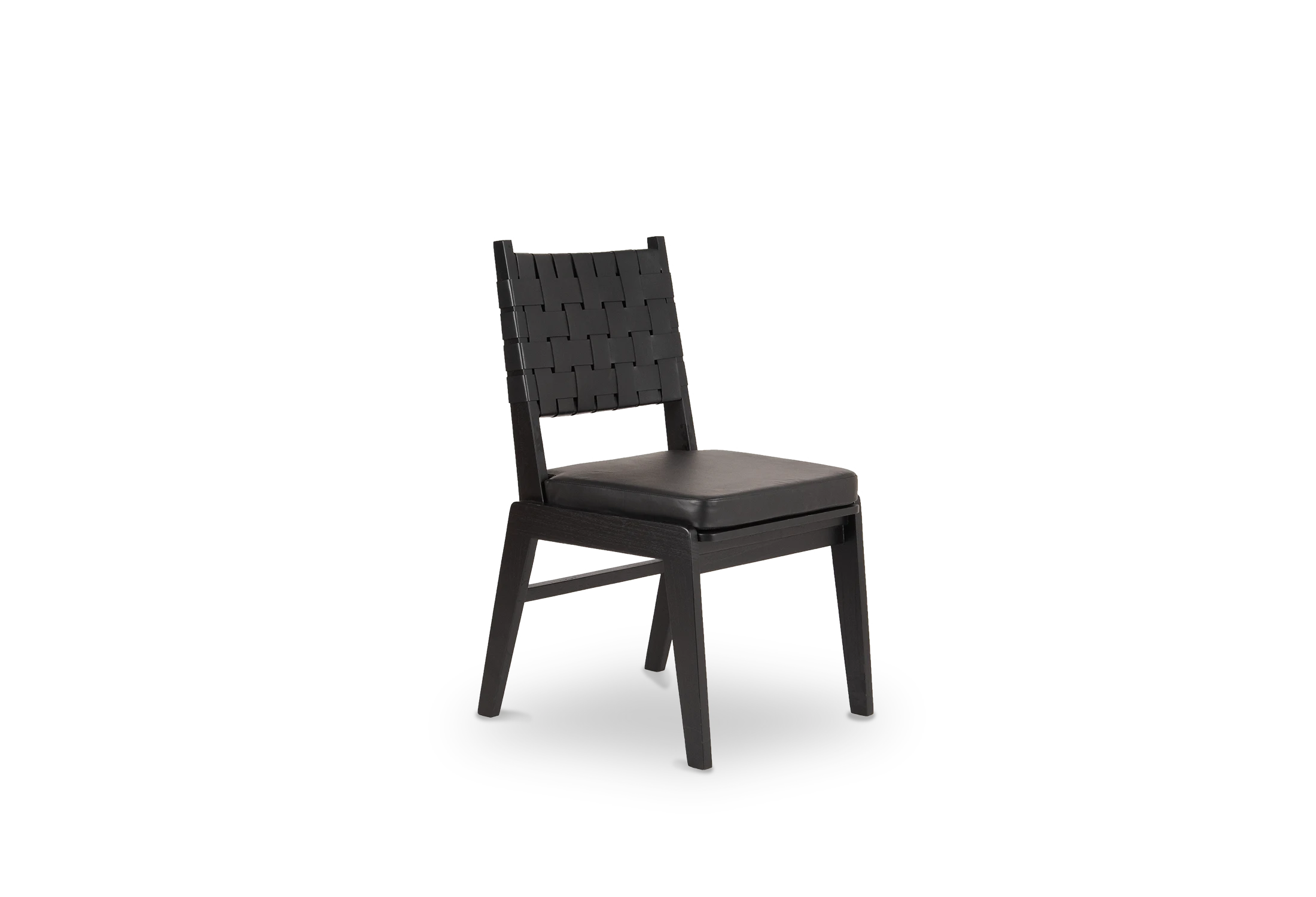 Tabu-Design-CH142-AK Chair-Teak-Black-woven-leather-1