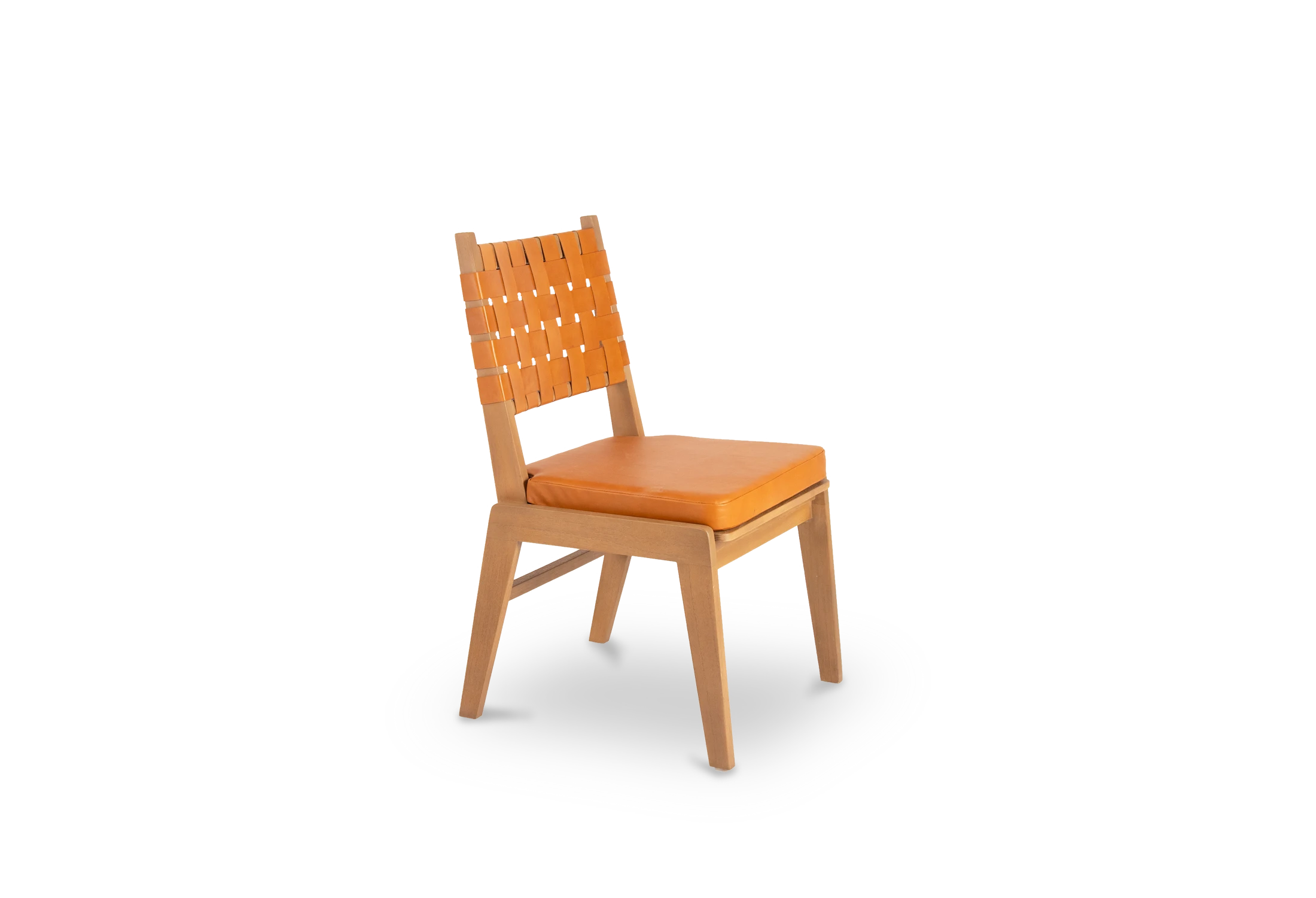 Tabu-Design-CH142-AK Chair-Teak-Brown-woven-leather-1