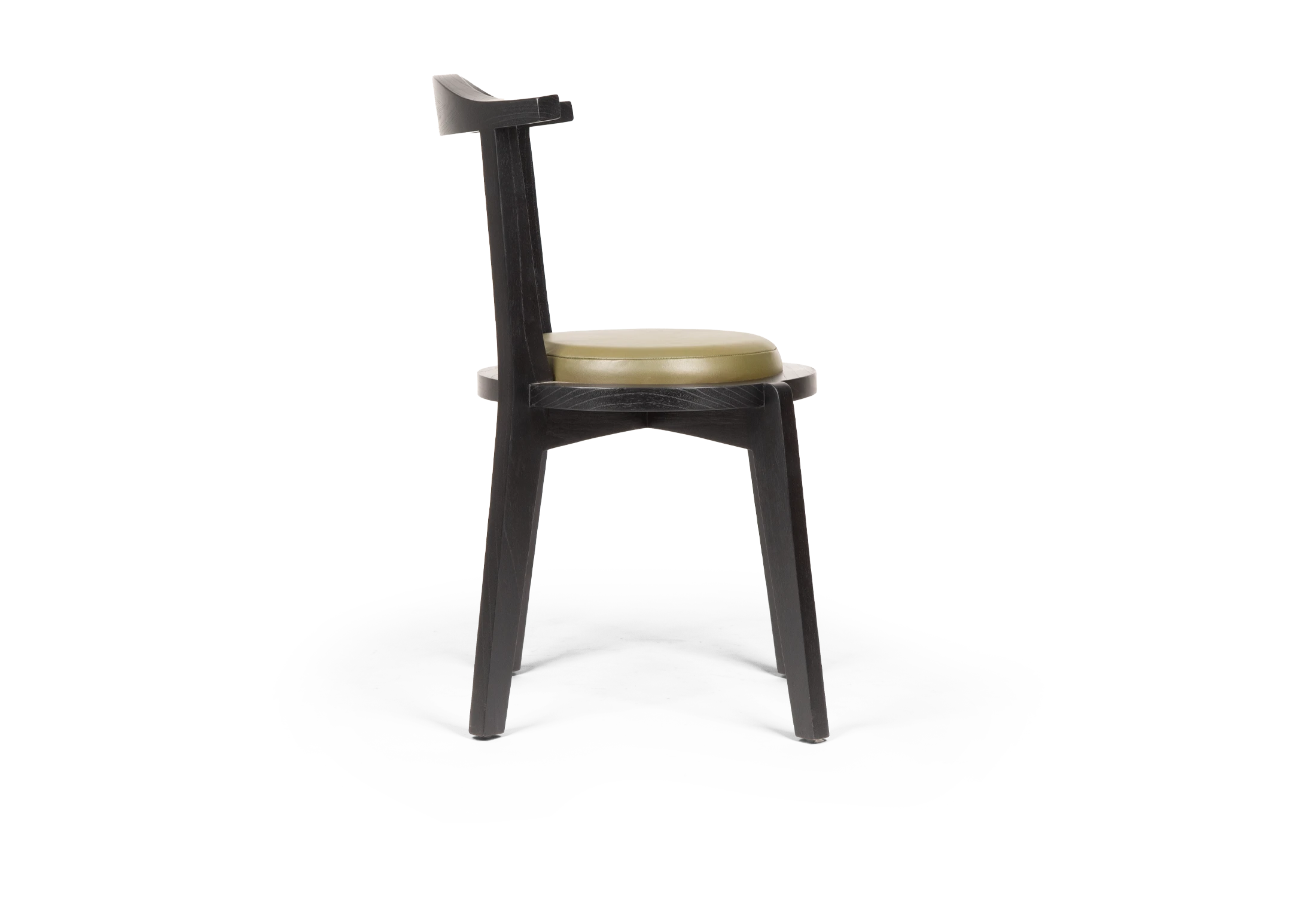 Tabu-Design-CH192-T-Chair-Black-Wood-Olive-Green-Leather-2