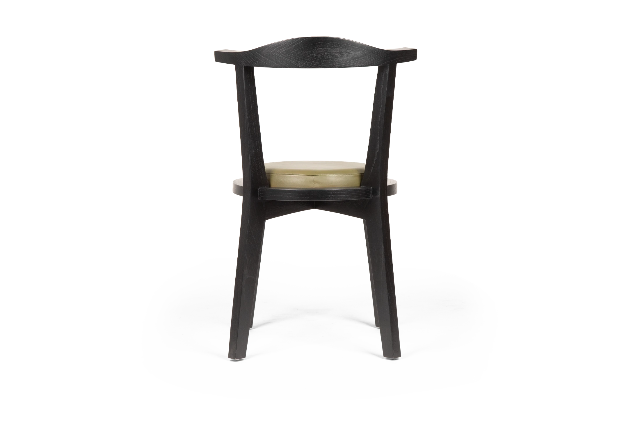 Tabu-Design-CH192-T-Chair-Black-Wood-Olive-Green-Leather-3