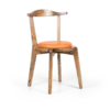 T CHAIR - Wood & Orange