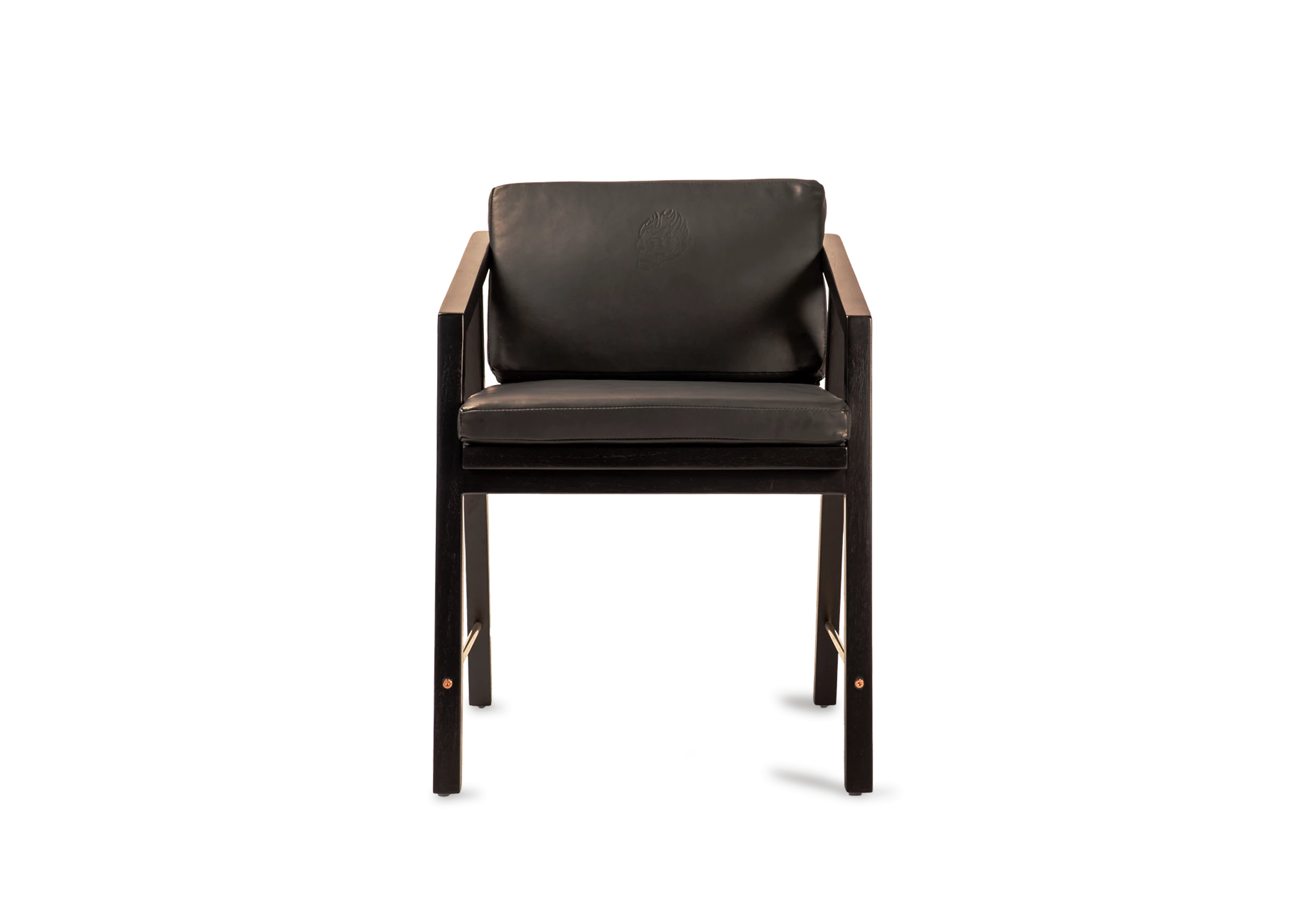 Tabu-Design-CH20L-TS-Armchair-Teak-Black-Leather-Front