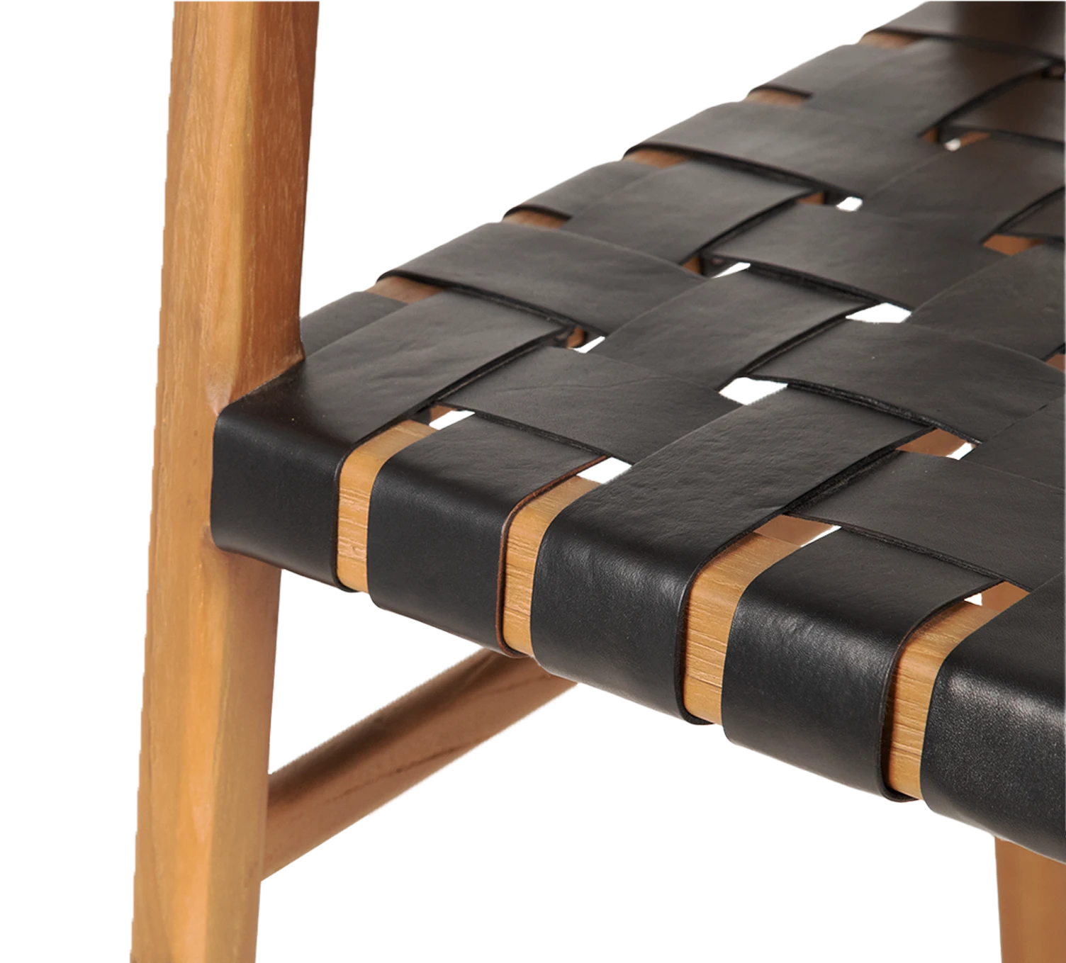 Tabu-Design-CH47L-OSCAR-Chair-Wood-Black-Woven-Leather-backrest-closeup