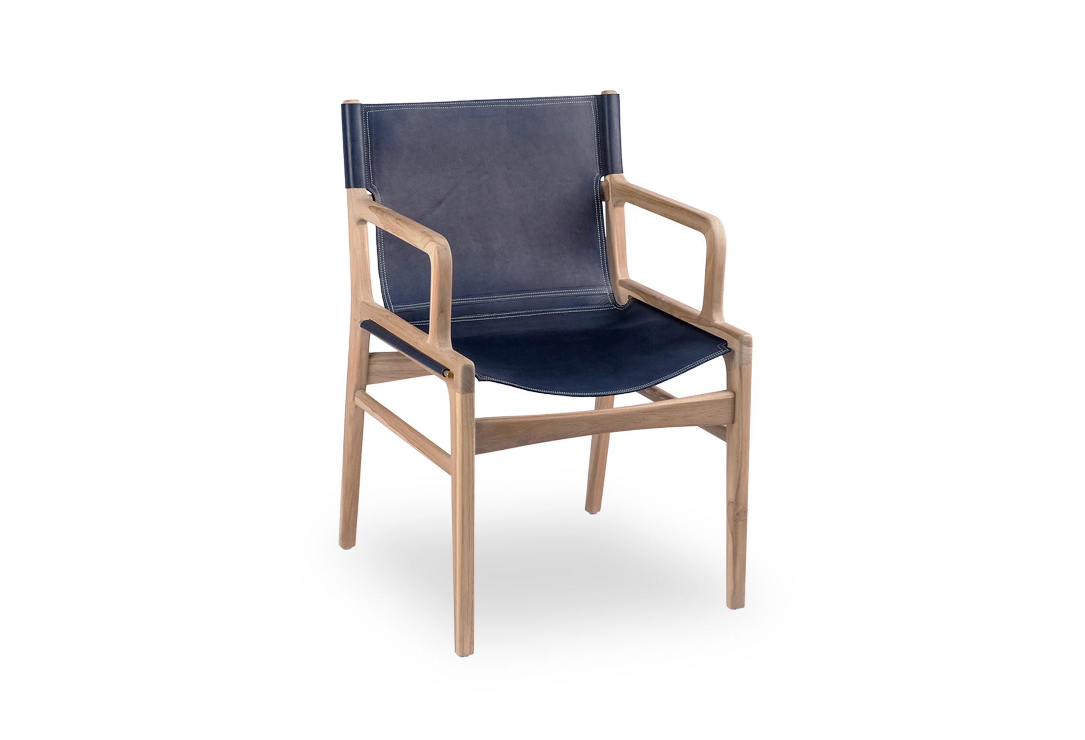 Tabu-Design-CH85-TOKYO-Armchair-Teak-Petrol-Blue-Leather-1