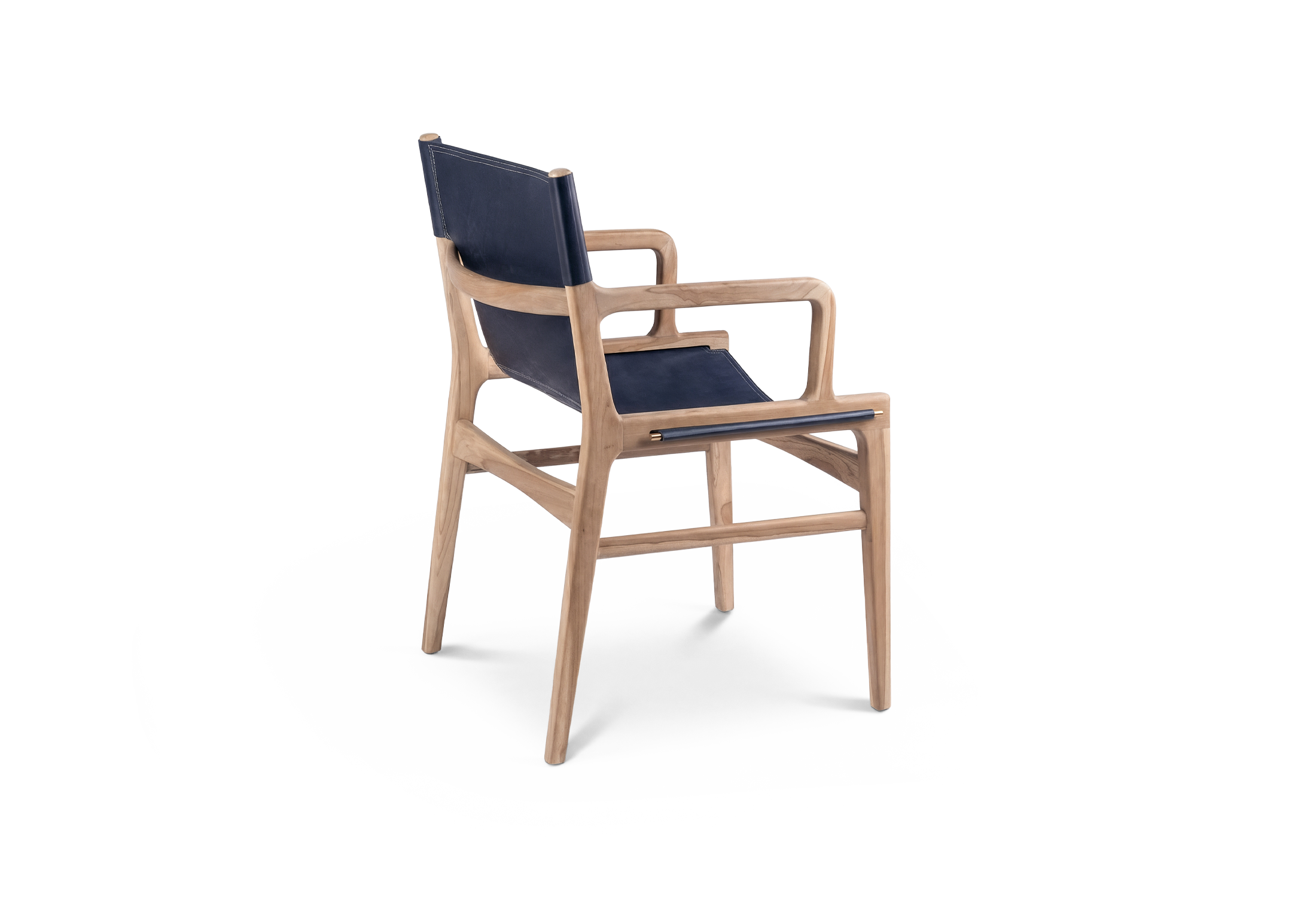 Tabu-Design-CH85-TOKYO-Armchair-Teak-Petrol-Blue-Leather-2