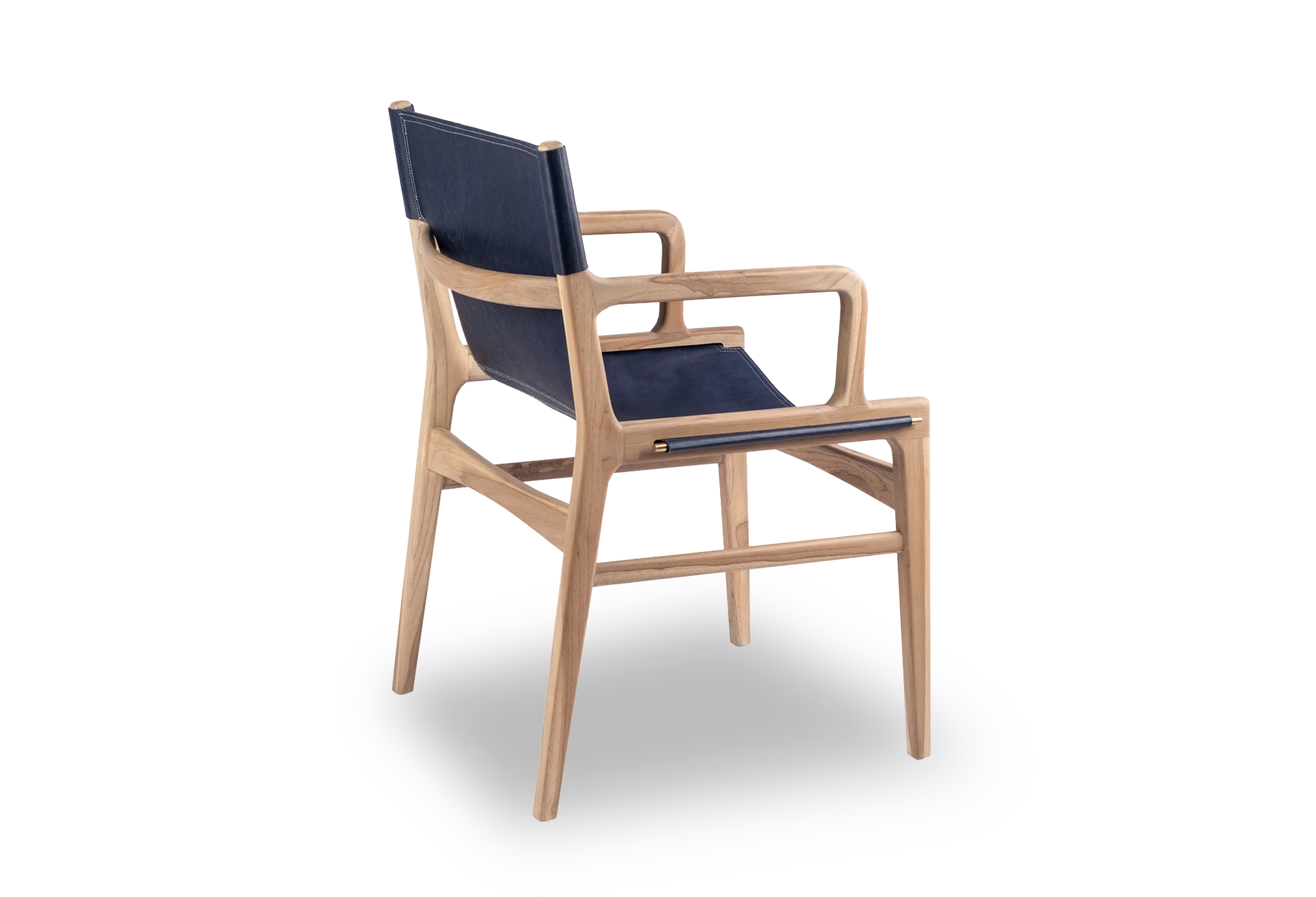 Tabu-Design-CH85-TOKYO-Armchair-Teak-Petrol-Blue-Leather-2
