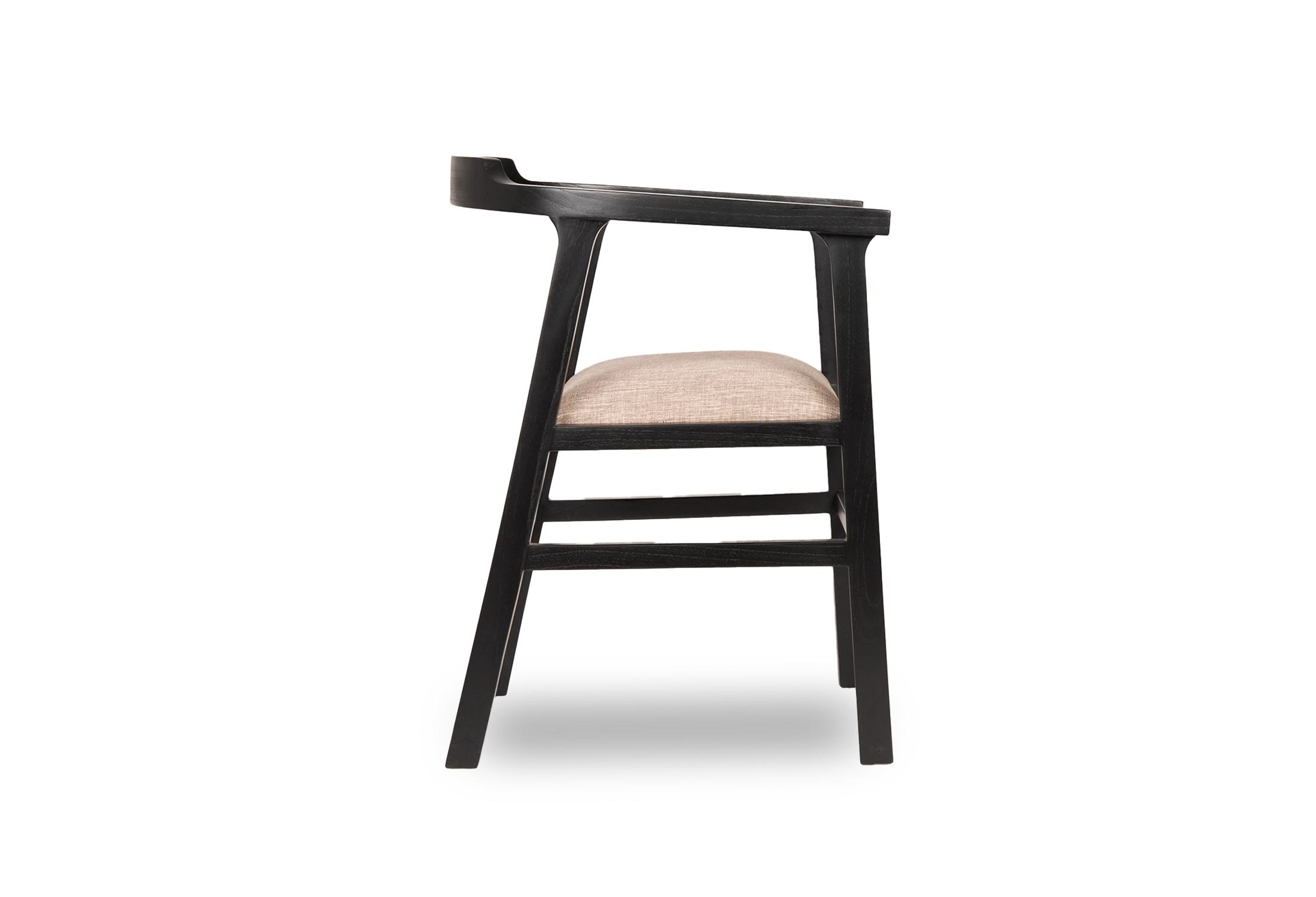 Tabu-Design-CH88-NAGA-Armchair-Black-Wood-Beige-Fabric-2