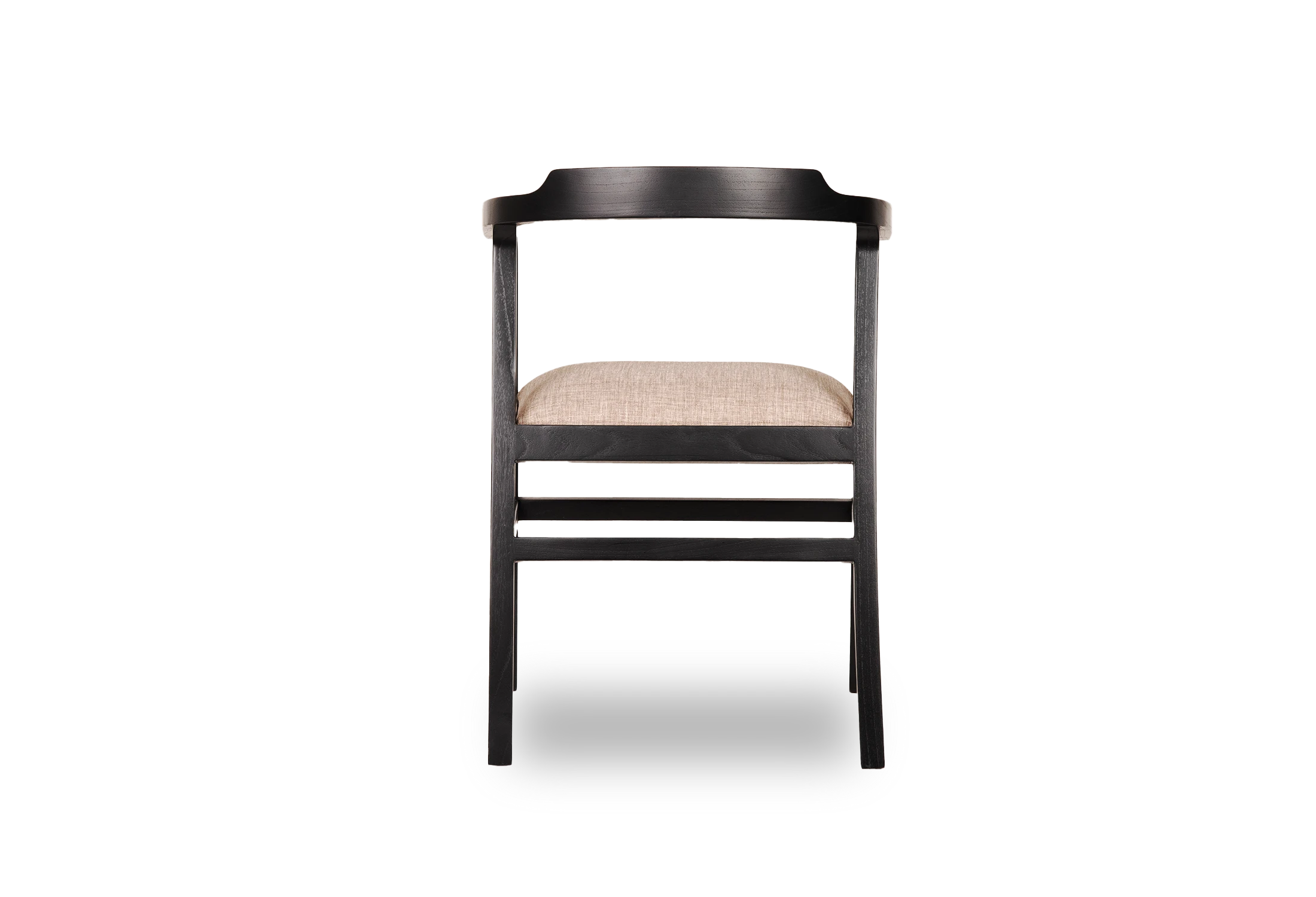 Tabu-Design-CH88-NAGA-Armchair-Black-Wood-Beige-Fabric-3