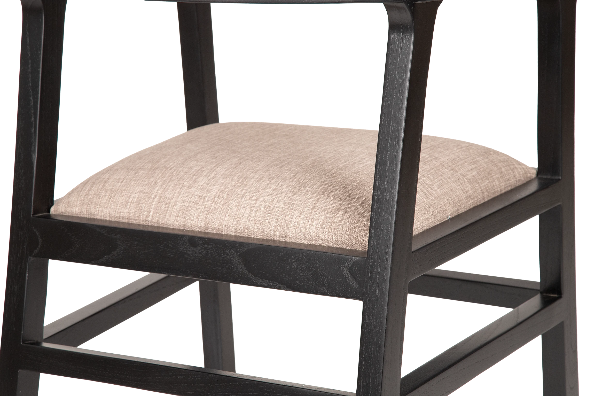 Tabu-Design-CH88-NAGA-Armchair-Black-Wood-Beige-Fabric-4