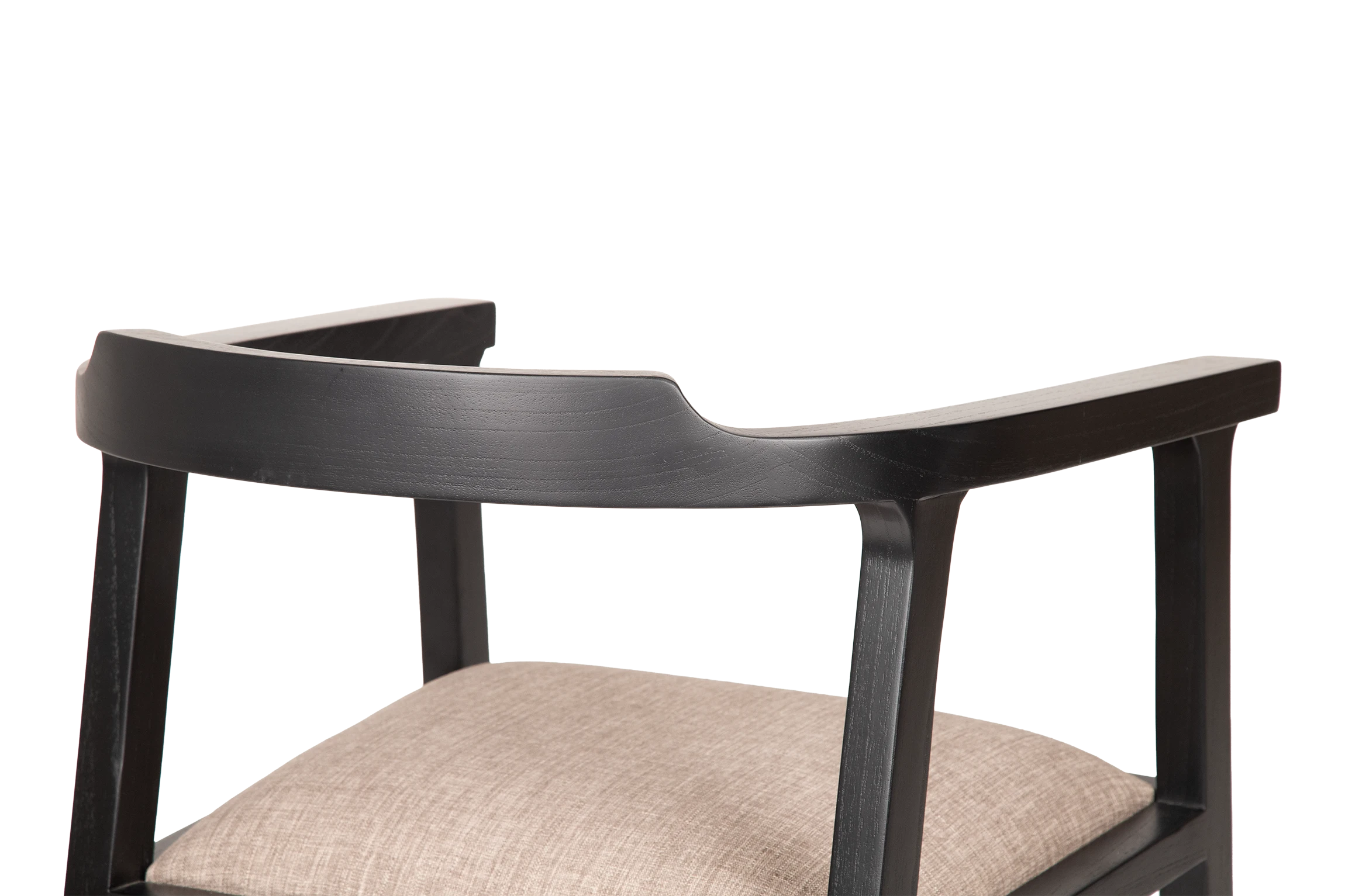 Tabu-Design-CH88-NAGA-Armchair-Black-Wood-Beige-Fabric-5