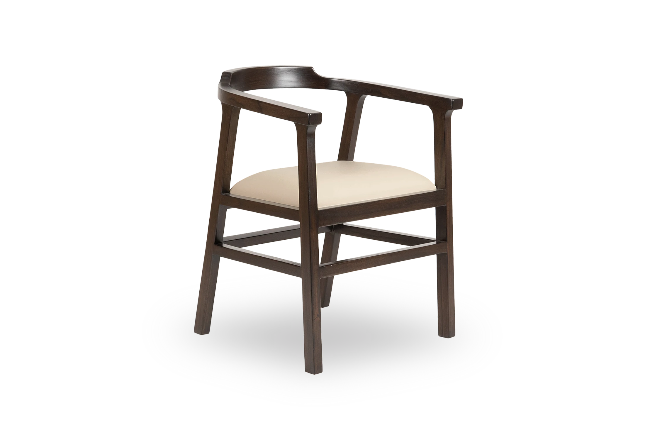 Tabu-Design-CH88-NAGA-Armchair-Dark-Wood-Ivory-Leather-1