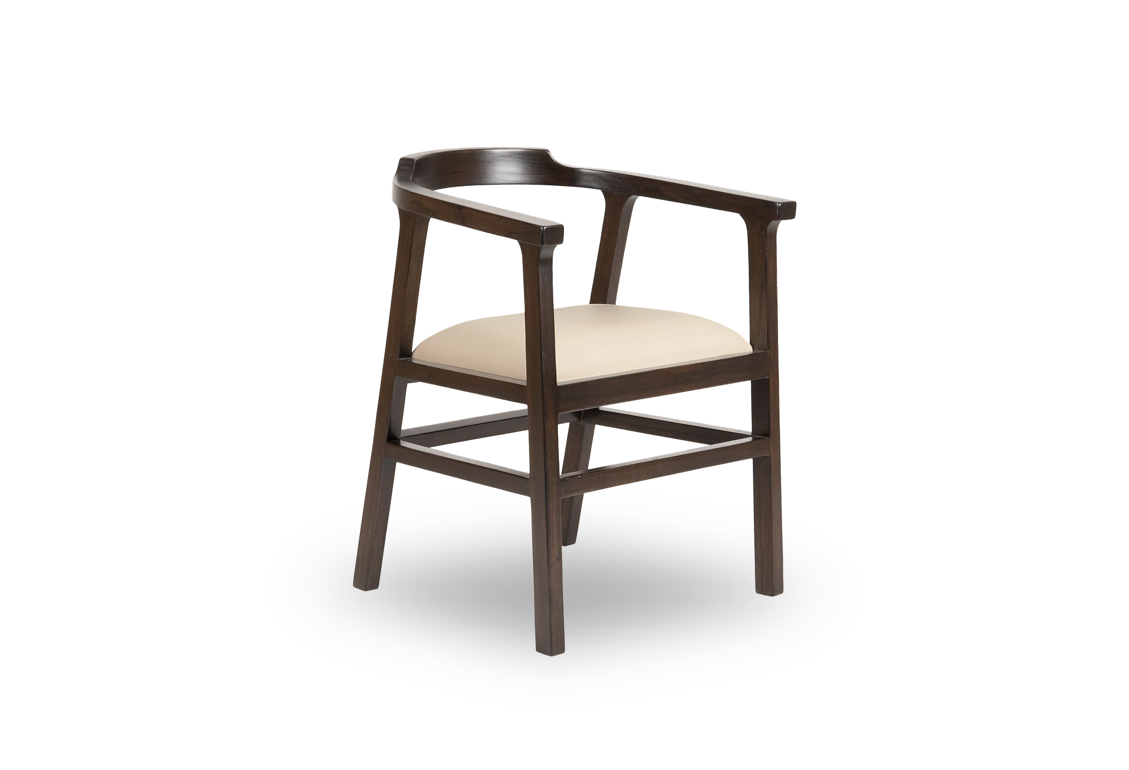 Tabu-Design-CH88-NAGA-Armchair-Dark-Wood-Ivory-Leather-1