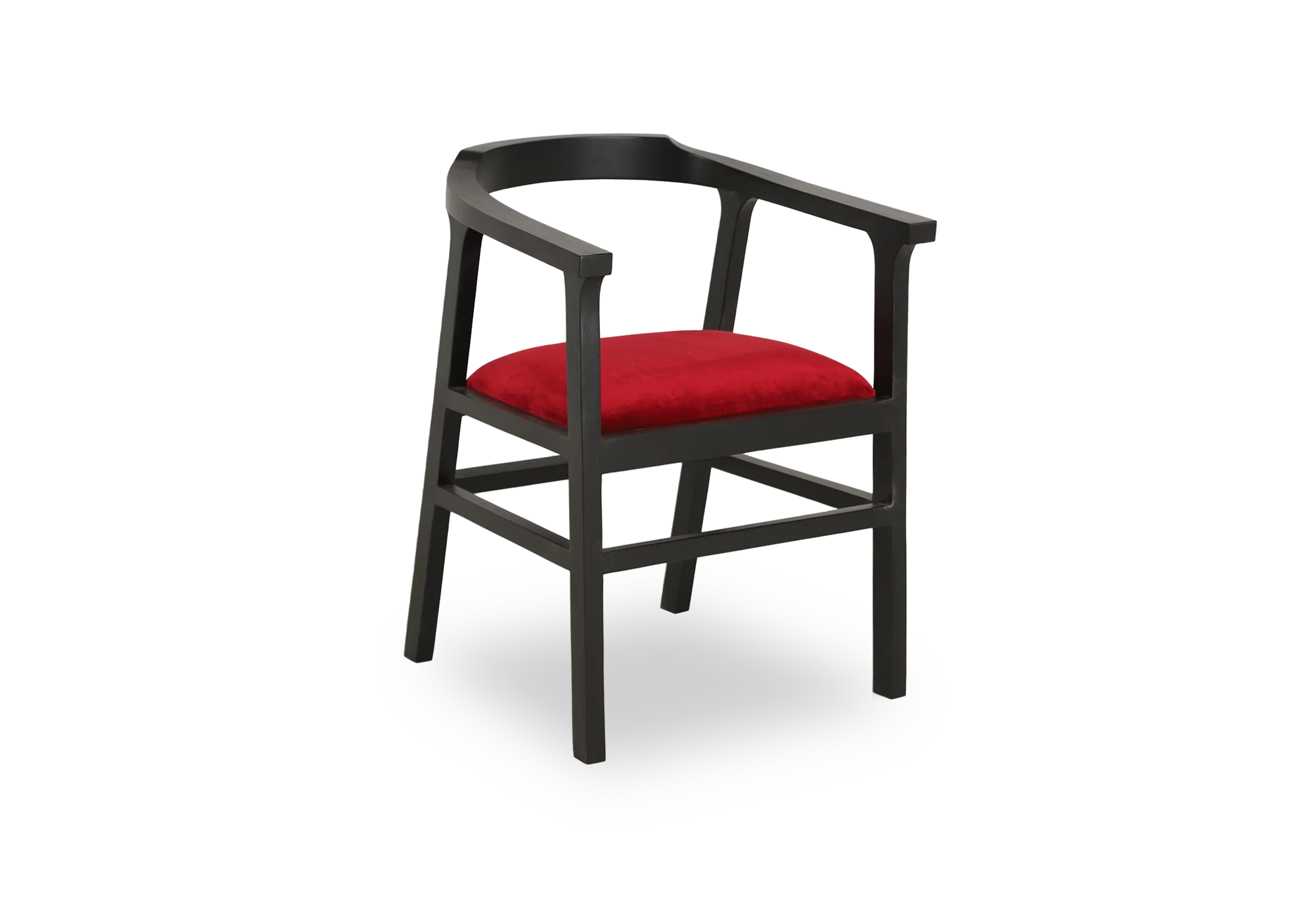 Tabu-Design-CH88-NAGA-Armchair-Wood-Red-Fabric-1