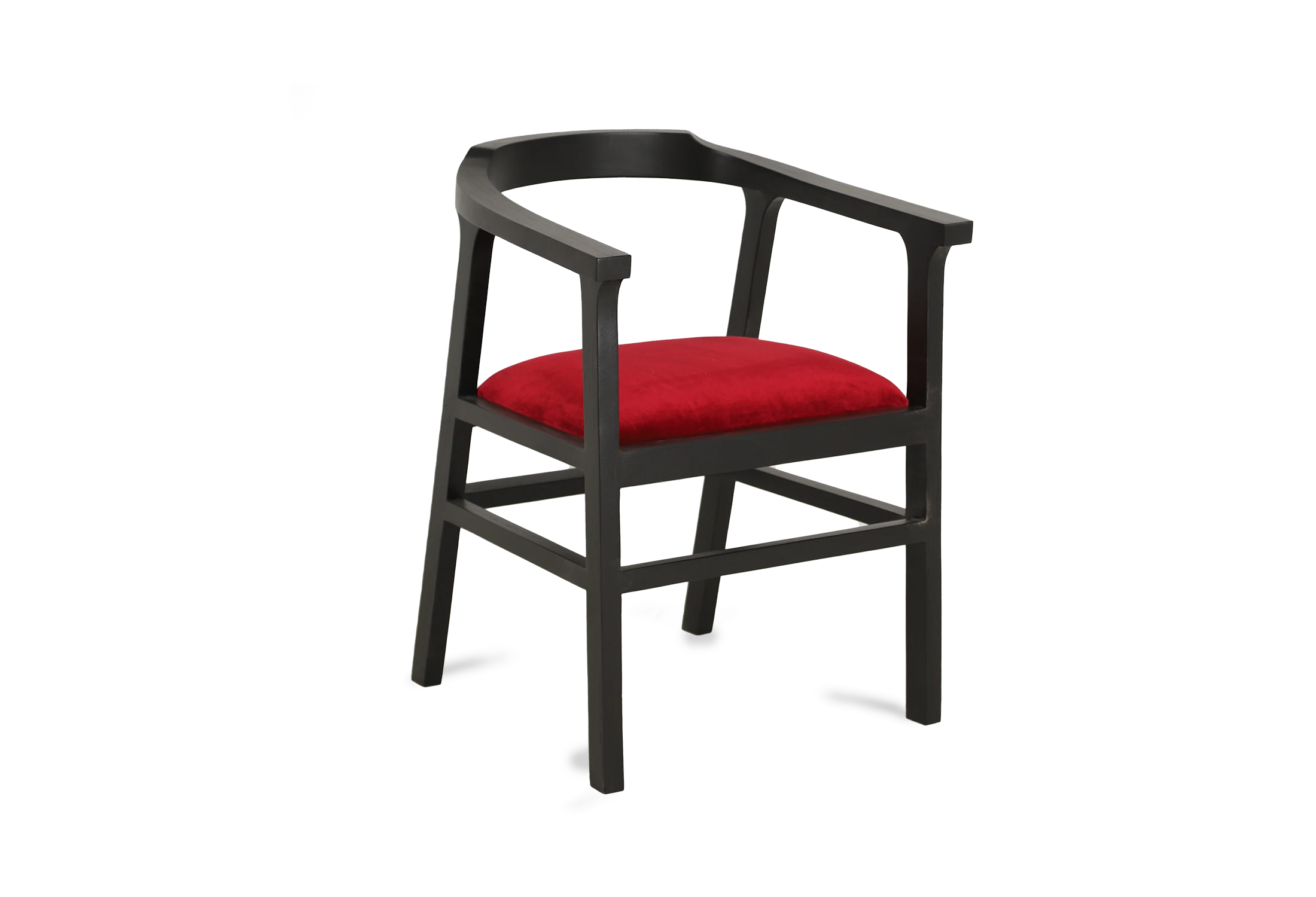 Tabu-Design-CH88-NAGA-Armchair-Wood-Red-Fabric-1