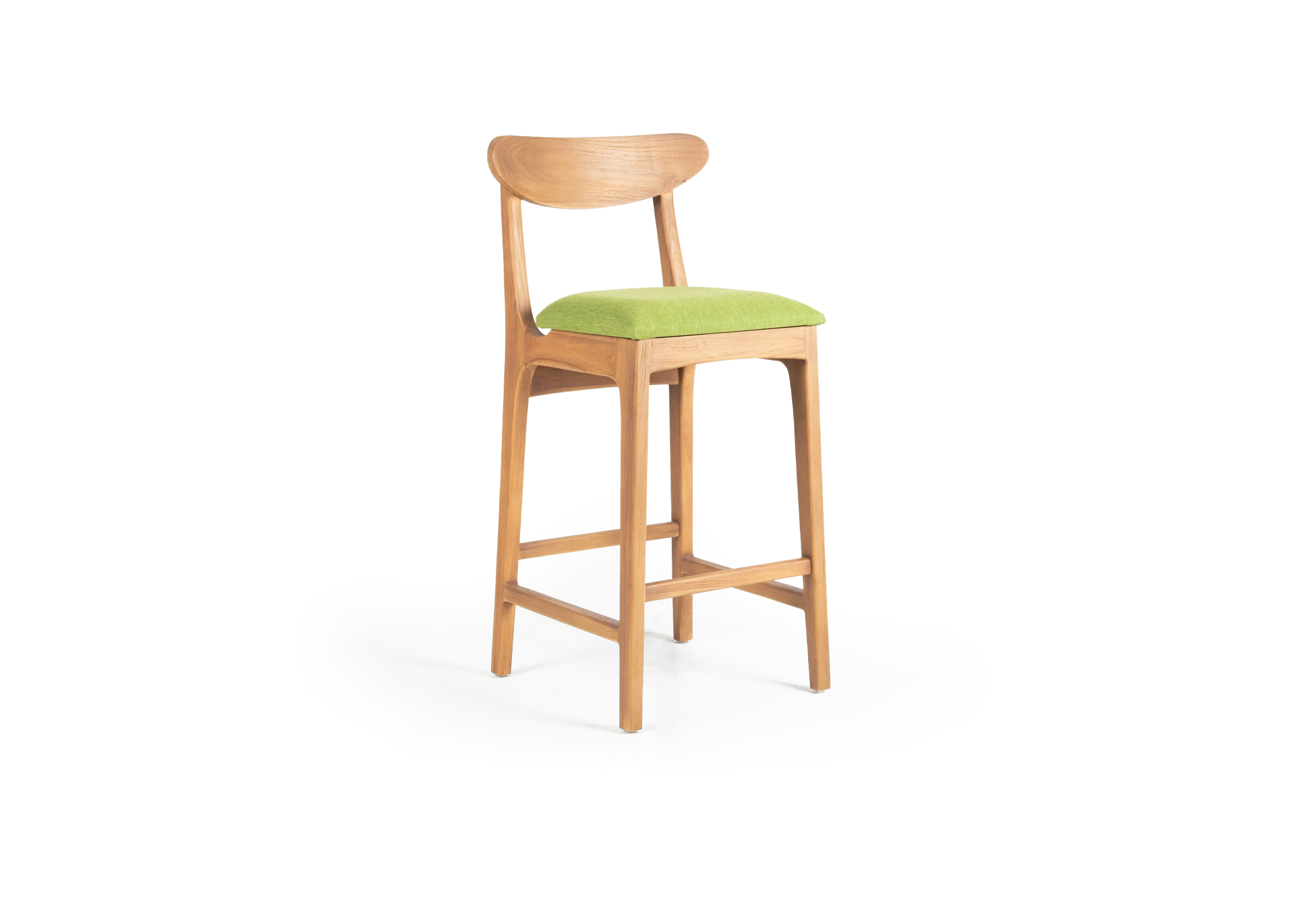 Tabu-Design-ST27-Aru-Stool-Wood-Green-Fabric-1