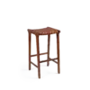SOHO Bar Stool - Stool Wood Brown Leather