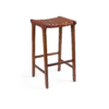 SOHO Bar Stool - Stool Wood Brown Leather