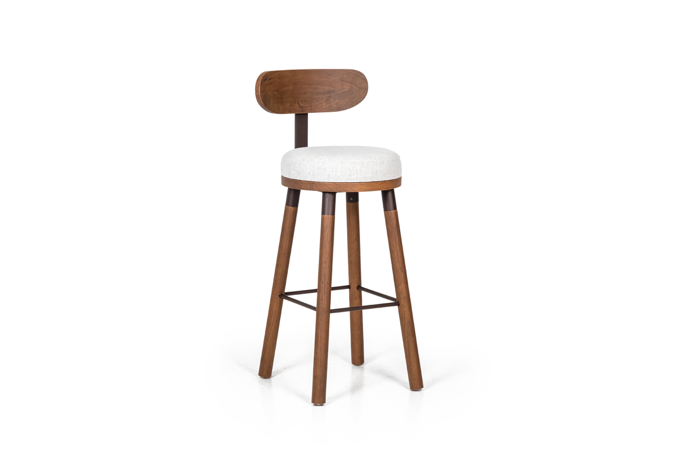 Tabu-Design-ST55-Merkat-Bar-Stool-Dark-Wood-Ivory-Fabric-1