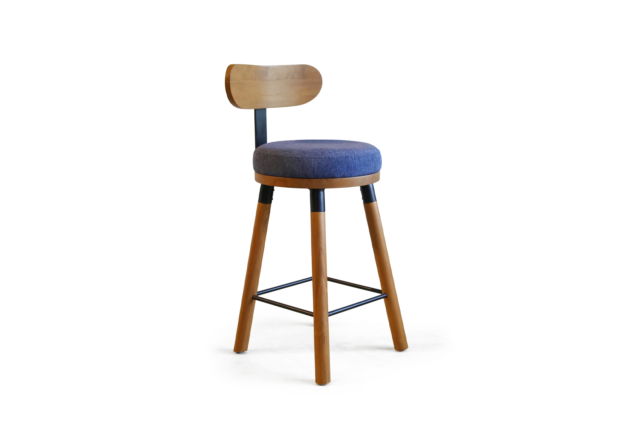 Tabu-Design-ST55-Merkat-Bar-Stool-Wood-Blue-Fabric-1