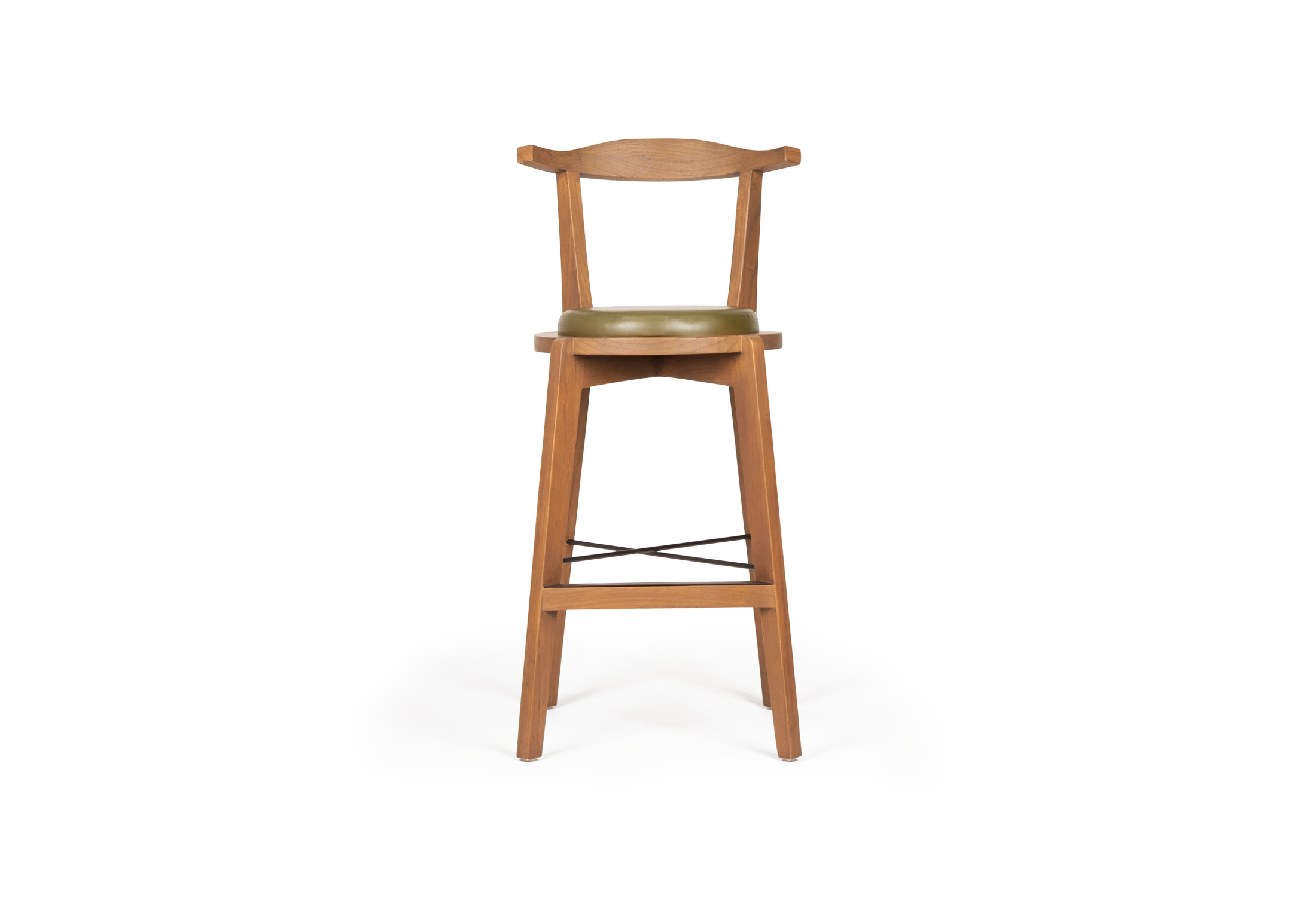 Tabu-Design-ST55-T-Stool-Wood-Green-Leather- (4)
