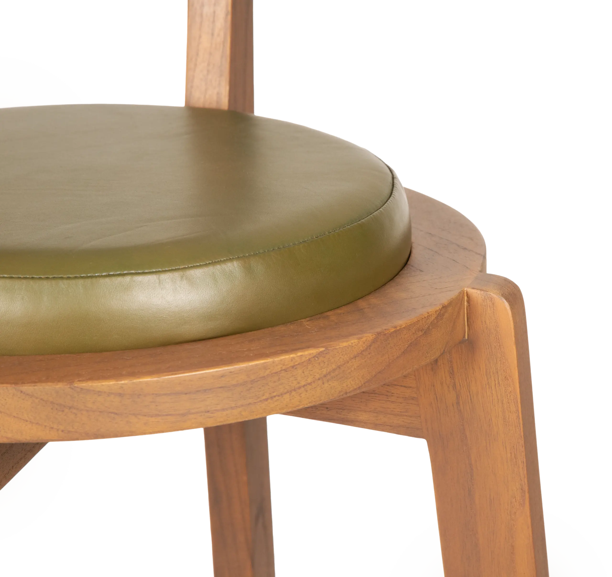 Tabu-Design-ST55-T-Stool-Wood-Green-Leather-5