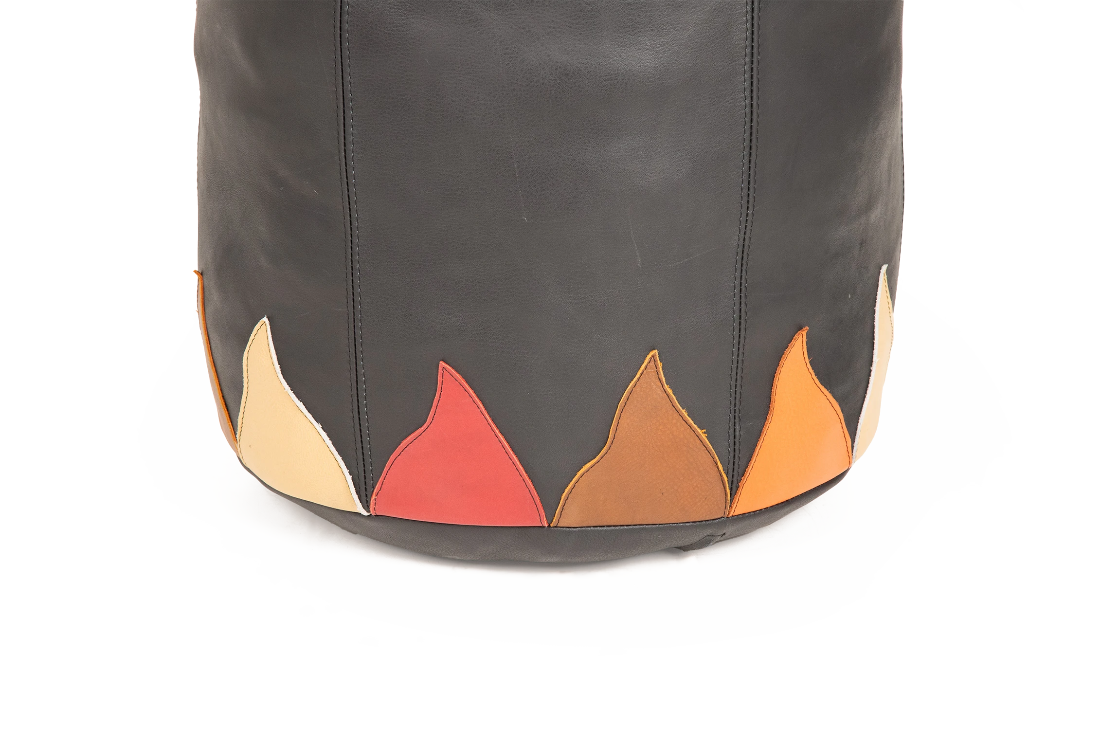 Tabu-Design-STL51-Fire-Pouf-Low-Stool-Black-Leather-2