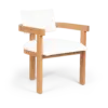 DOM Armchair - Teak & White