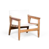 LAMU Lounge Chair - Teak Ivory Leather