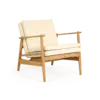 JENG Lounge Chair - Teak Ivory Fabric