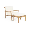 LA Lounge Chair - White Footstool