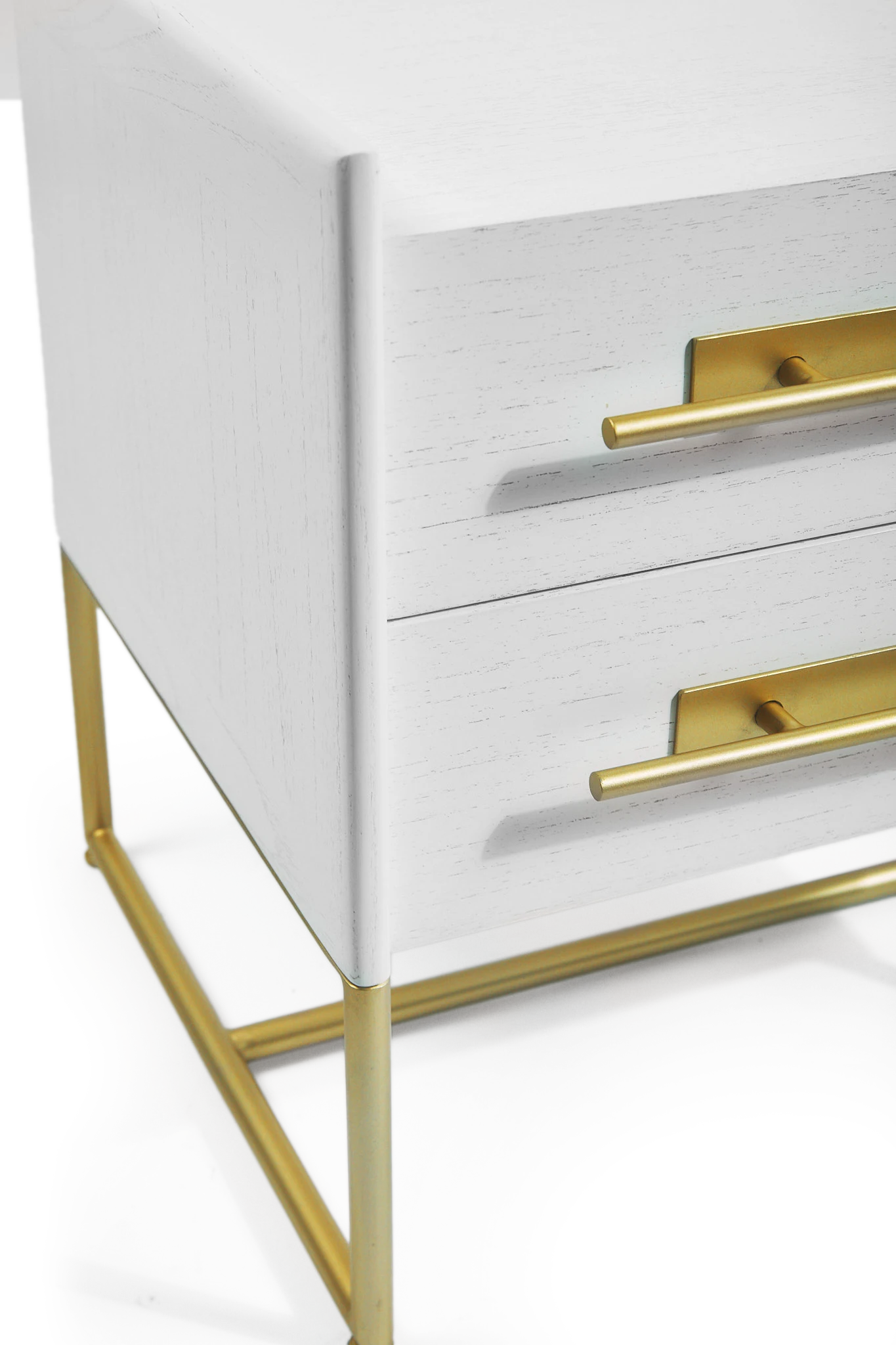 Tabu-Design-STA18B-Markus-Bedside-Table-Two-Drawers-White-Wood-Brass-4