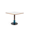 JIAK Square Restaurant Table - Wood Metal Marble
