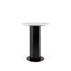 CORAL Round Bar Table - Black Teak Stone