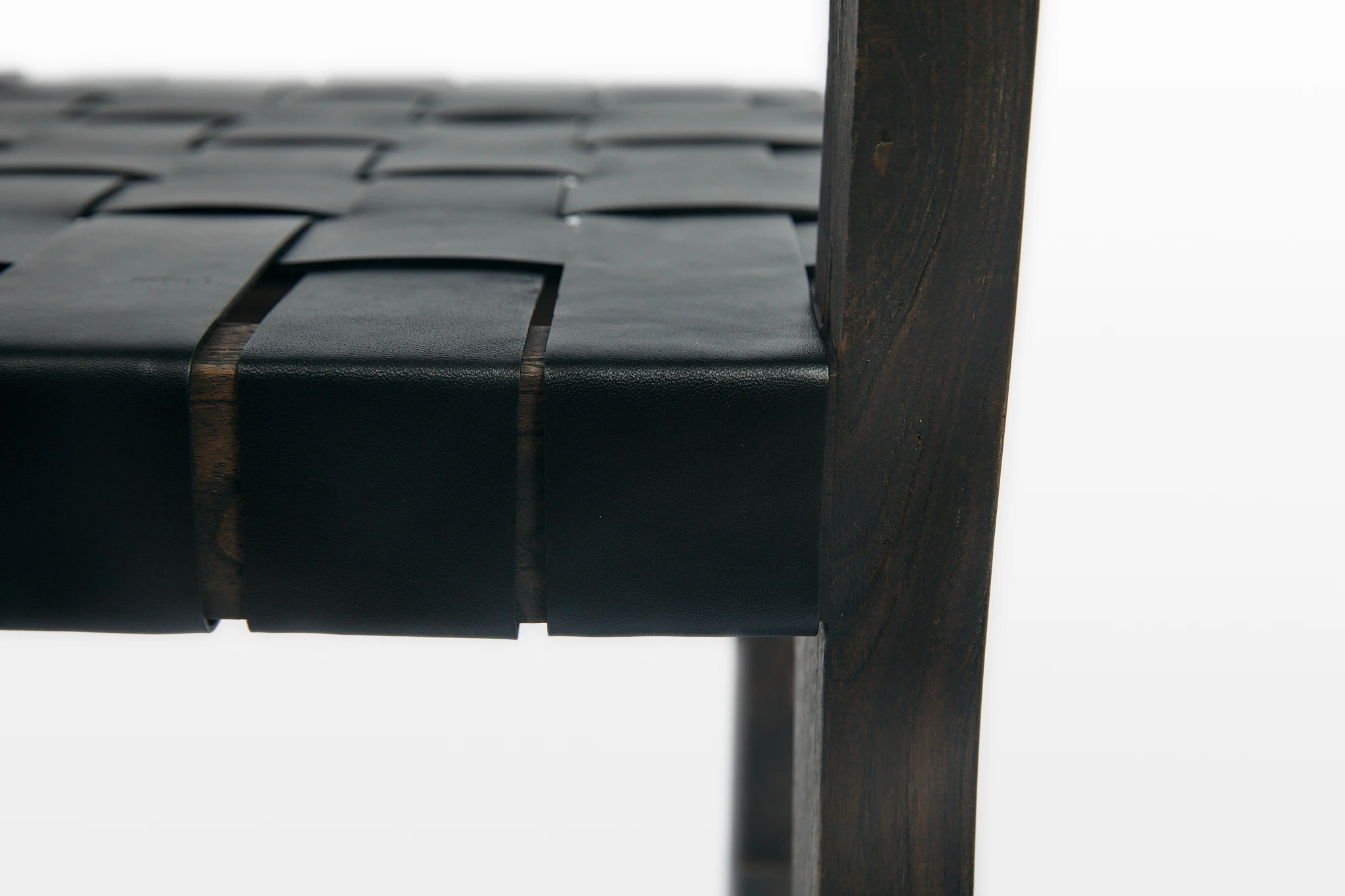 ZAK dining chair made of java oak and leather from the leather collection